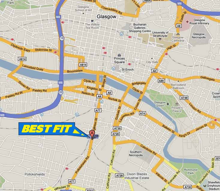 4x4 Diagnostics and Servicing - Our Glasgow Service Site  is located just off the M8, a few minutes from the city centre on the main road on the South side of Glasgow.